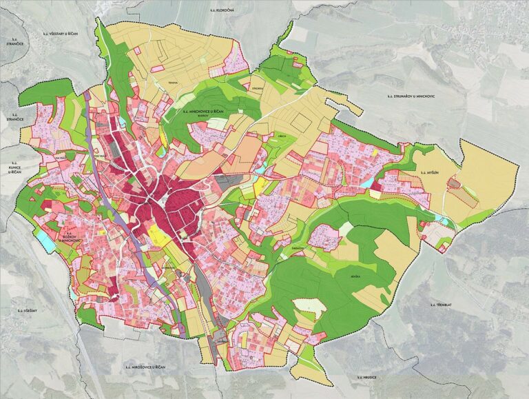 Urban plan of Mnichovice